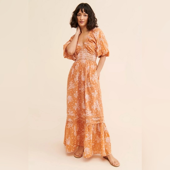 Free People Dresses & Skirts - Free People Golden Hour Maxi Dress In Sand